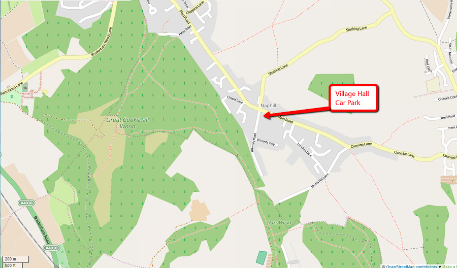 Naphill Common Village Hall Map