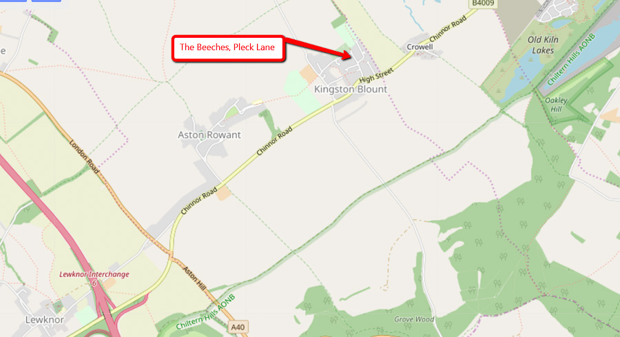 Penny The Beeches OX39 4RU Map